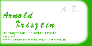 arnold krisztin business card